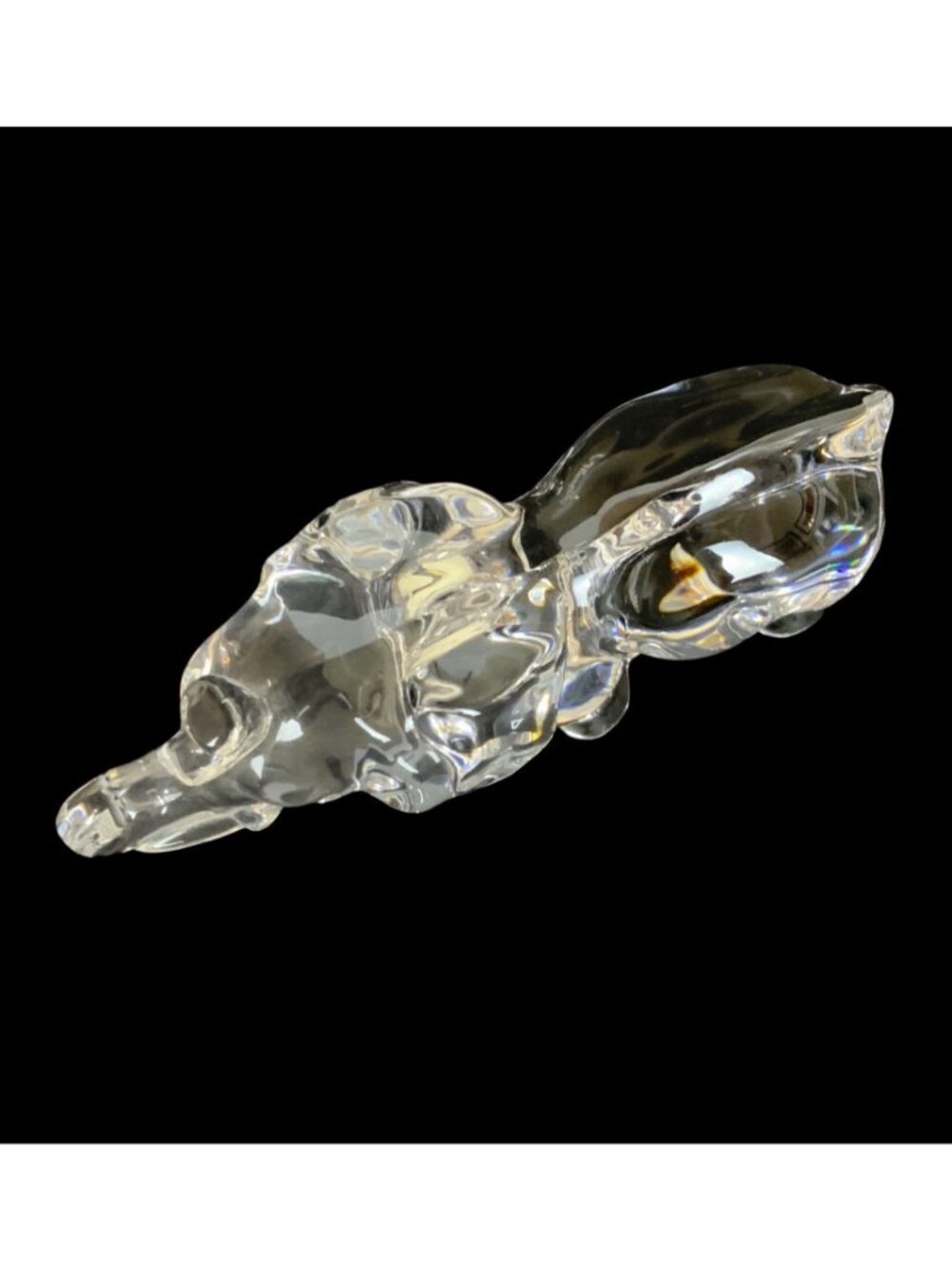 Villeroy & Boch Crystal Elephant Figurine Clear Glass Collectible Decor Trunk Up - Picture 6 of 9